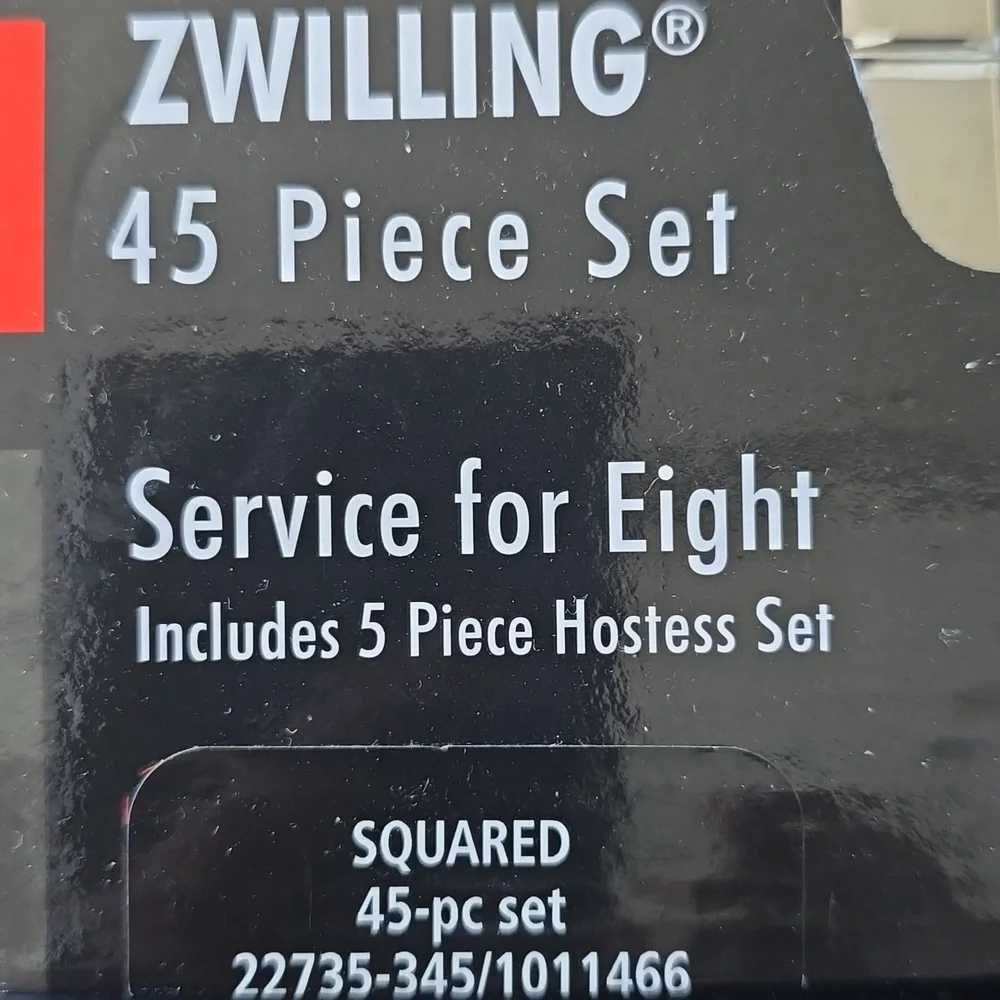 Zwilling J.A. Henckels Squared Flatware, 45-Piece Retail Price $250.00 USD